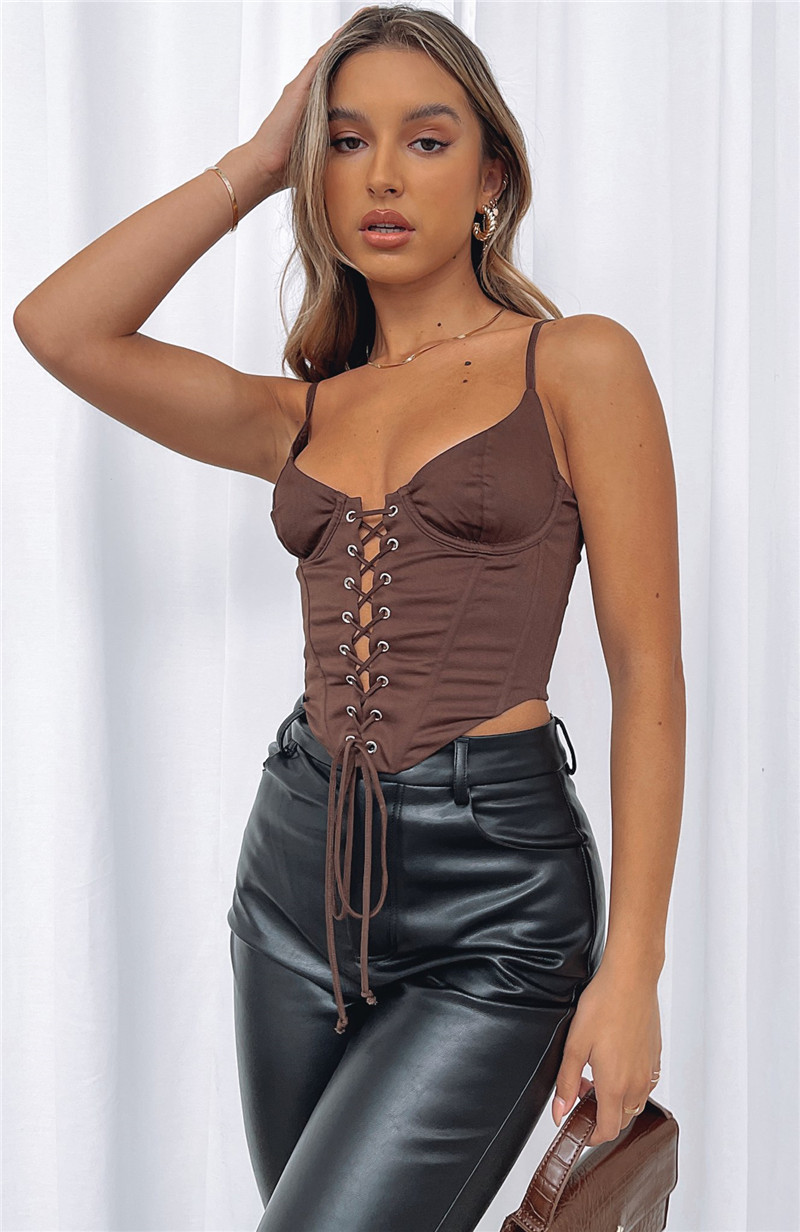 verão corset crop topos feminino cor sólida sem mangas com alças sem costas camisola feminina oco fino fittop clube streetwear