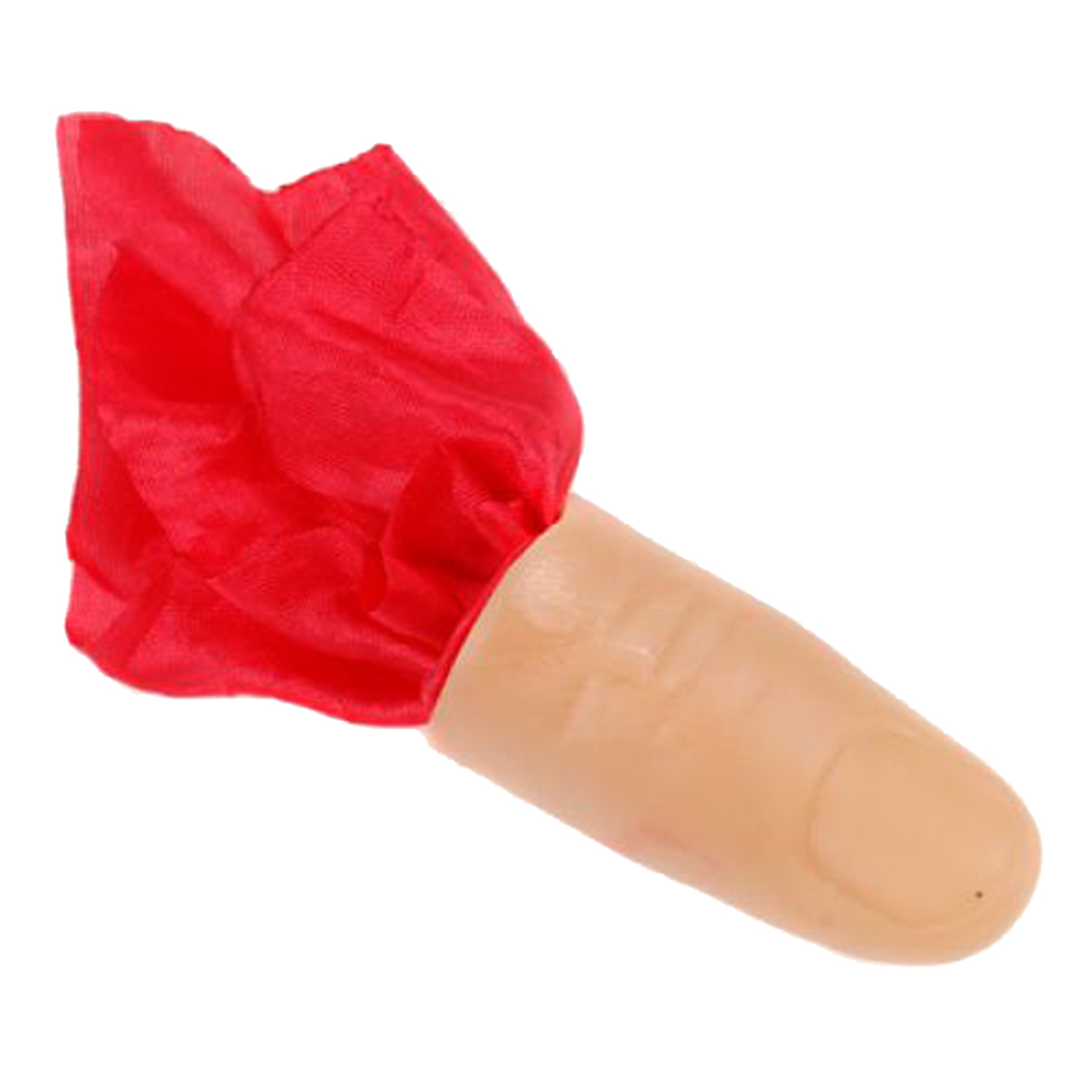 Funny Silk  Magic Toy Trick Magician Props Realistic Thumb Tip Flesh Color