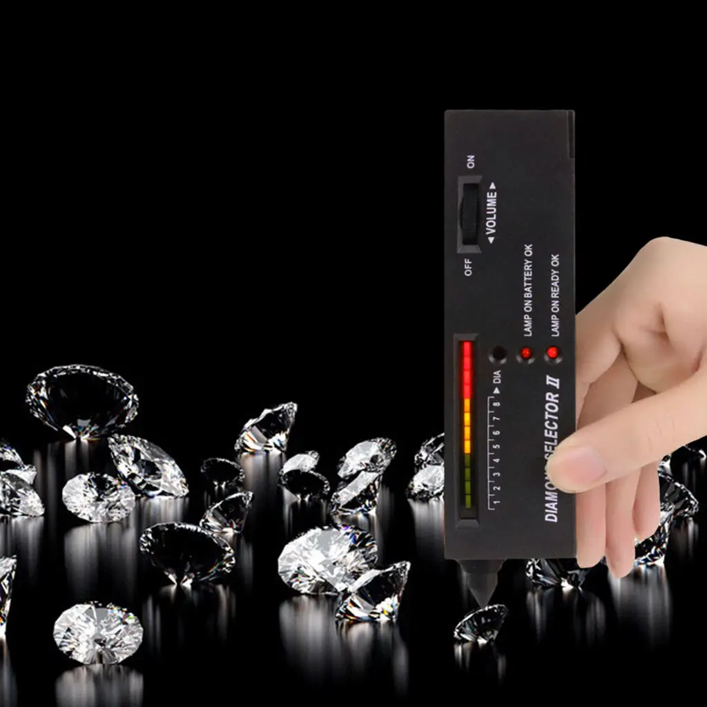 Portable Professional Diamond Tester Pen Upgraded Gems Diamond Selector II LED Indicator Accurate Tool for Jewelry Novice Expert
