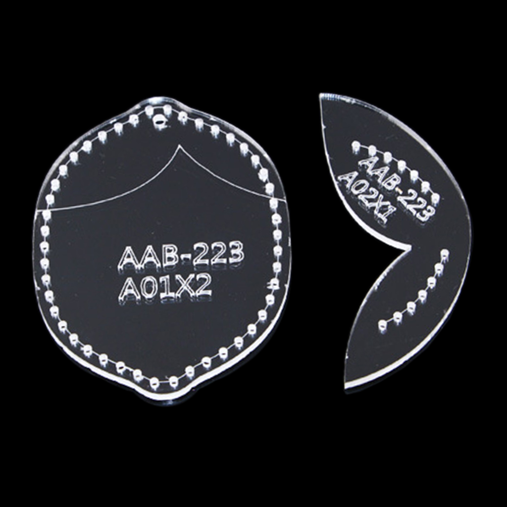 2pcs Acrylic Template Stencils Template Set Lemon Keychain Pendant