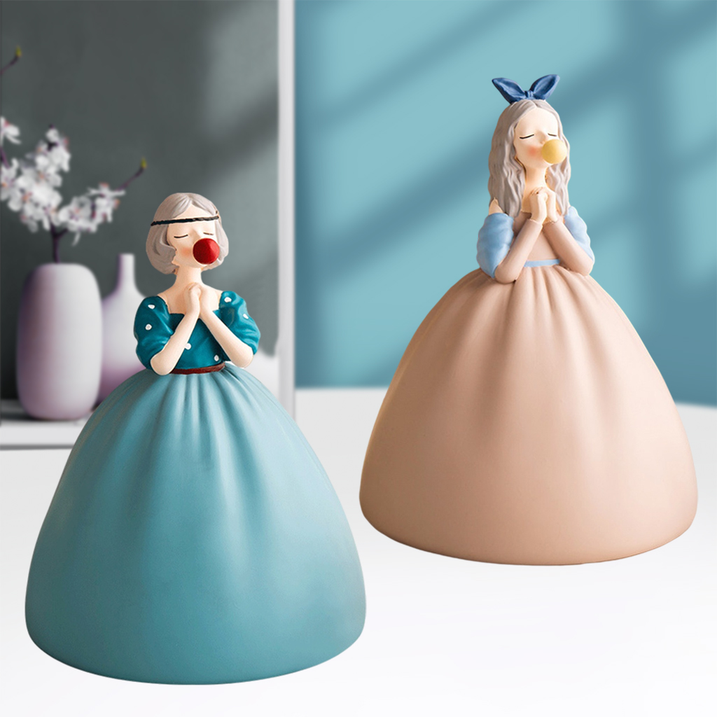 Money Box Money Saving Bubble Girl Piggy Bank Sculpture Statue Home Ornament