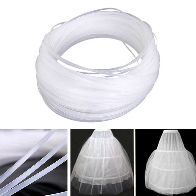  6-12mm Polyester/Plastic Boning - Crafts & Corset Plastic  Boning Sewing for Making Wedding Dress/Corselet/Bustle Transparent -  (Length: ; Width: 10mm; Color: Transparent; Size: thick1mm)