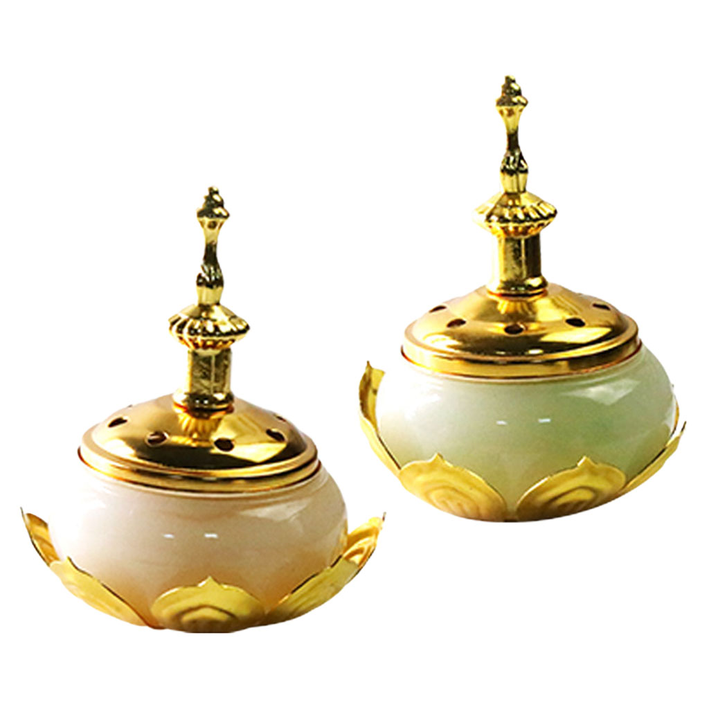 Modern Lotus Incense Burner Holder Frankincense Censer Indoor Bedroom Hotel Meditation Aromatherapy Home Fragrances Decor
