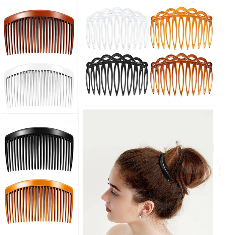 Best of Hair Side Combs French Hair Comb Straight Teeth Hair Clip Comb Tortoise Side Comb Bridal Wedding Veil Comb Hair Accessories Reviews & Tips