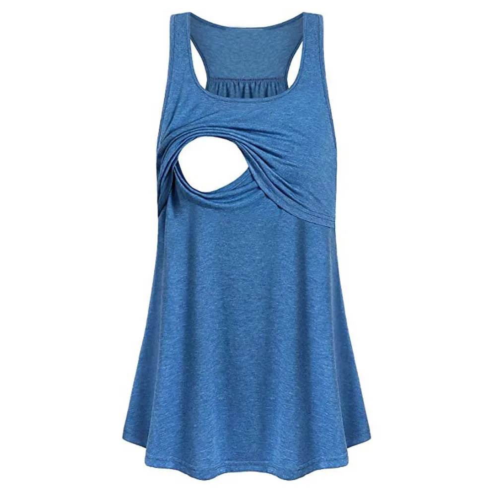cheap maternity clothes Shirts For Pregnant Women Maternity Loose Comfy Pull-up Nursing Tank Tops Vest Breastfeeding Shirt Tees Casual O-neck Shirts postpartum outfits