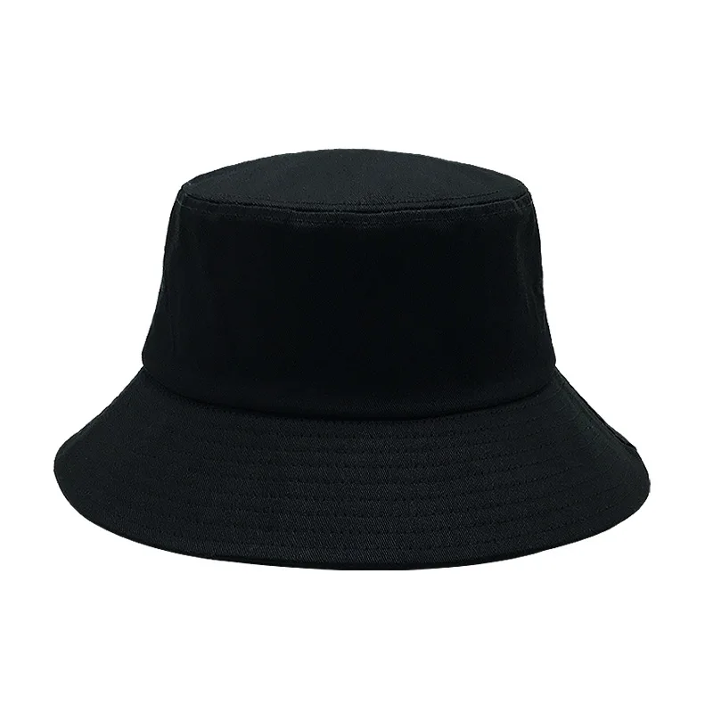 brown bucket hat Women Large Size Sun Bucket Hat Big Head Fisherman Black Beige Cotton Panama Cap Plus Size Bucket Hats 54-57cm 57-60cm 60-63cm cow bucket hat