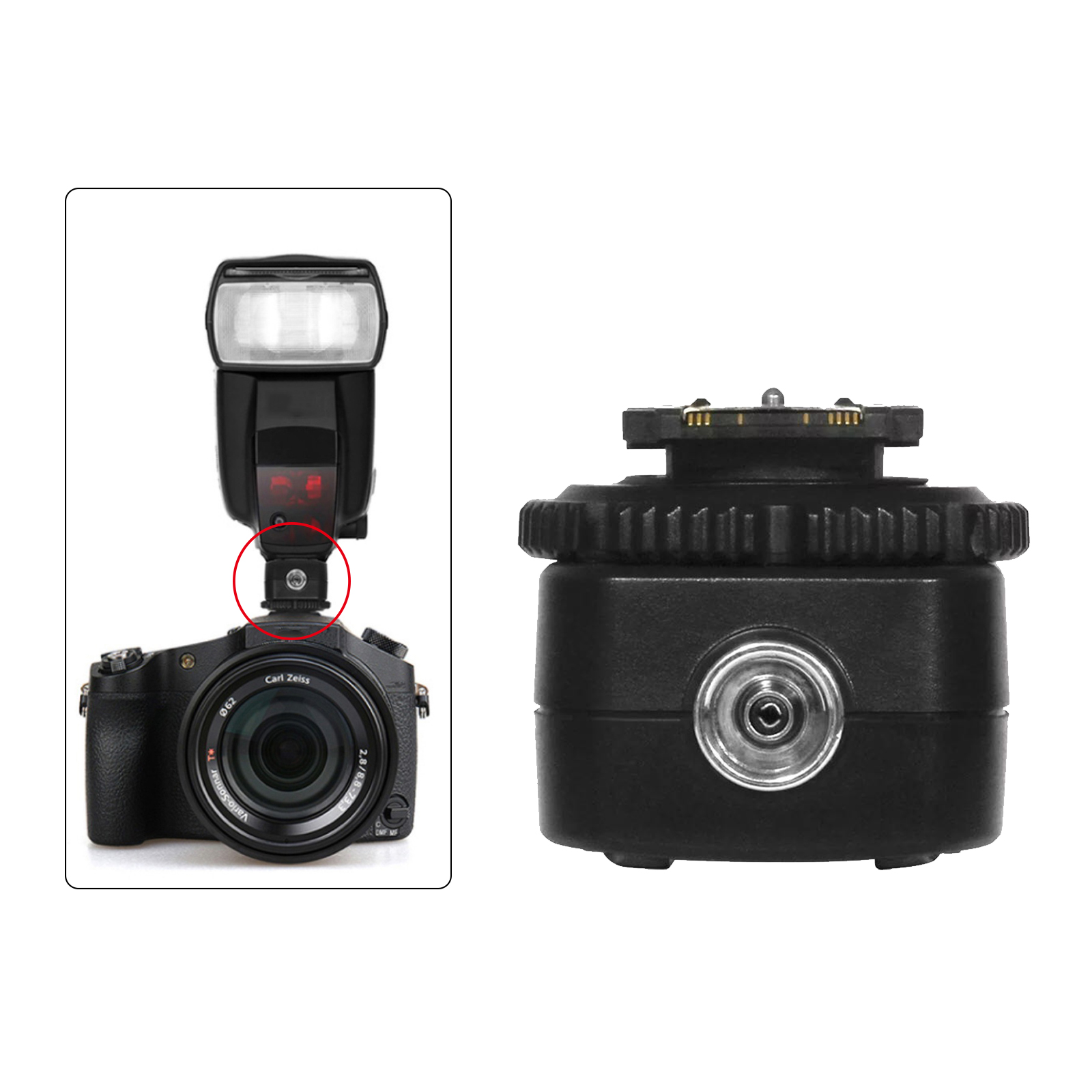 TF 334 Pixel Hot shoe Adapter w/ PC Port for  A7 A7S A7SII A7R A7II NEX6 HX50 A6300 Convert for  Studio Light Camera Flash