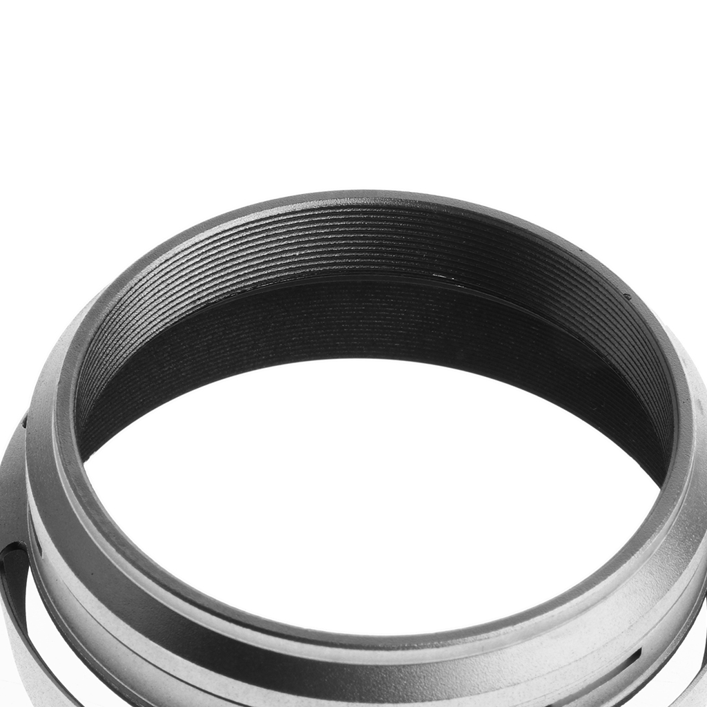 Silver 49mm Filter Lens Hood Shade for  Finepix X100 X100S Camera