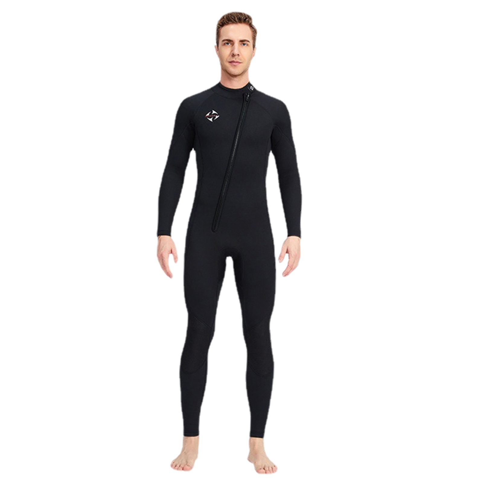 3mm Neoprene Diving Wetsuit Full Body Full Length Front Zip Swim Wet Suit