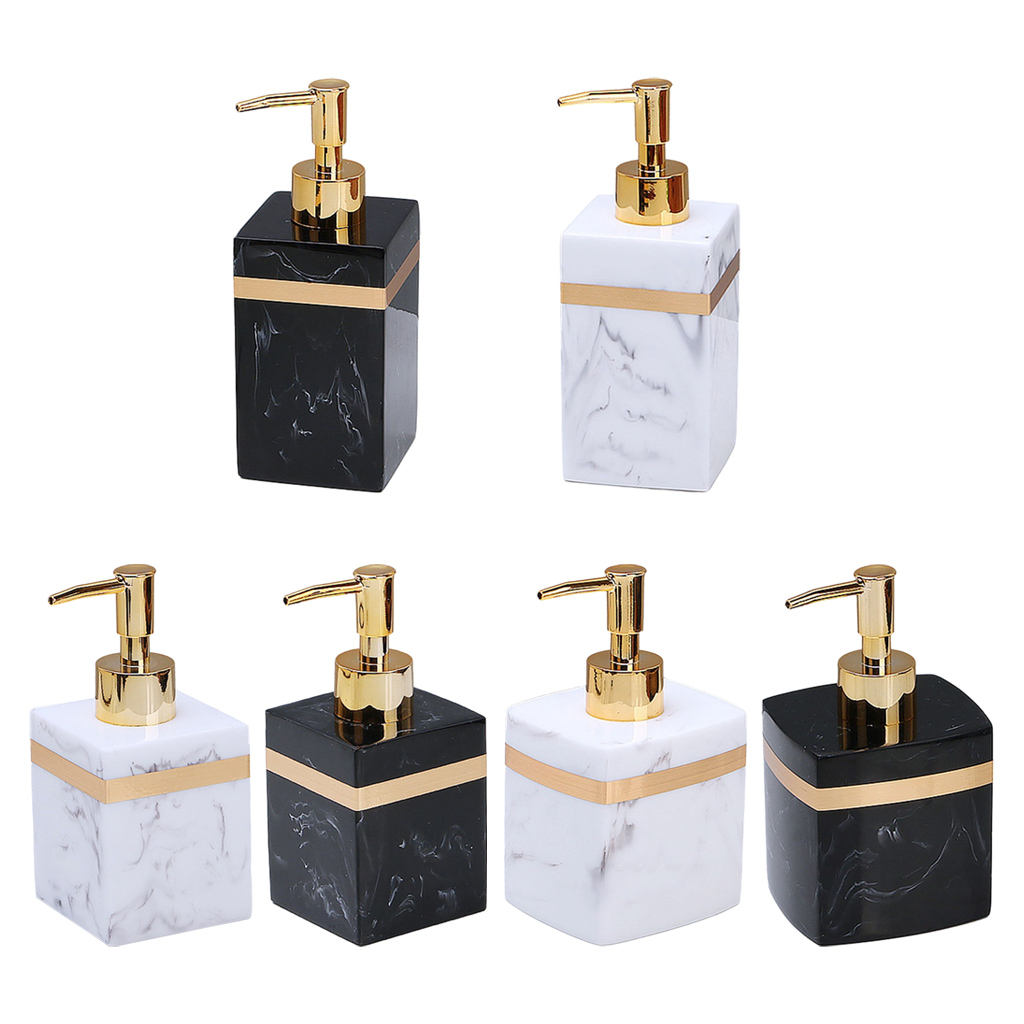 Empty Liquid Resin Soap Dispenser Reusable Manual Lotion Pump Bottle for Tabletop Wash Room Bathroom Shampoo Lotion Hand Soap