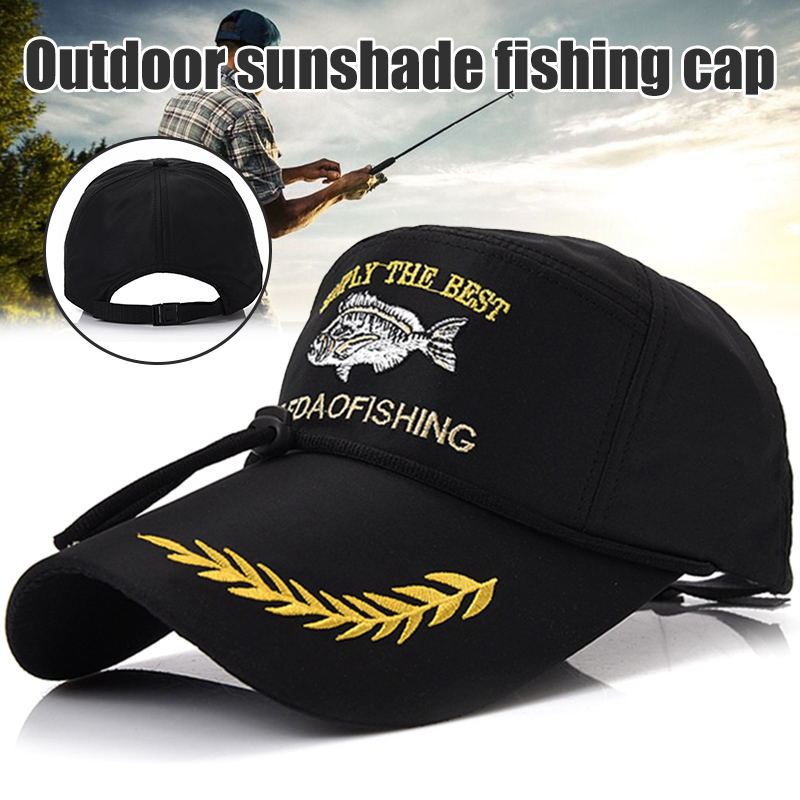NEUE Männer Outdoor Angeln Kappe Angeln Hut Baseball Golf Jagd Kappe mit Cartoon Fisch Muster – Detail 2