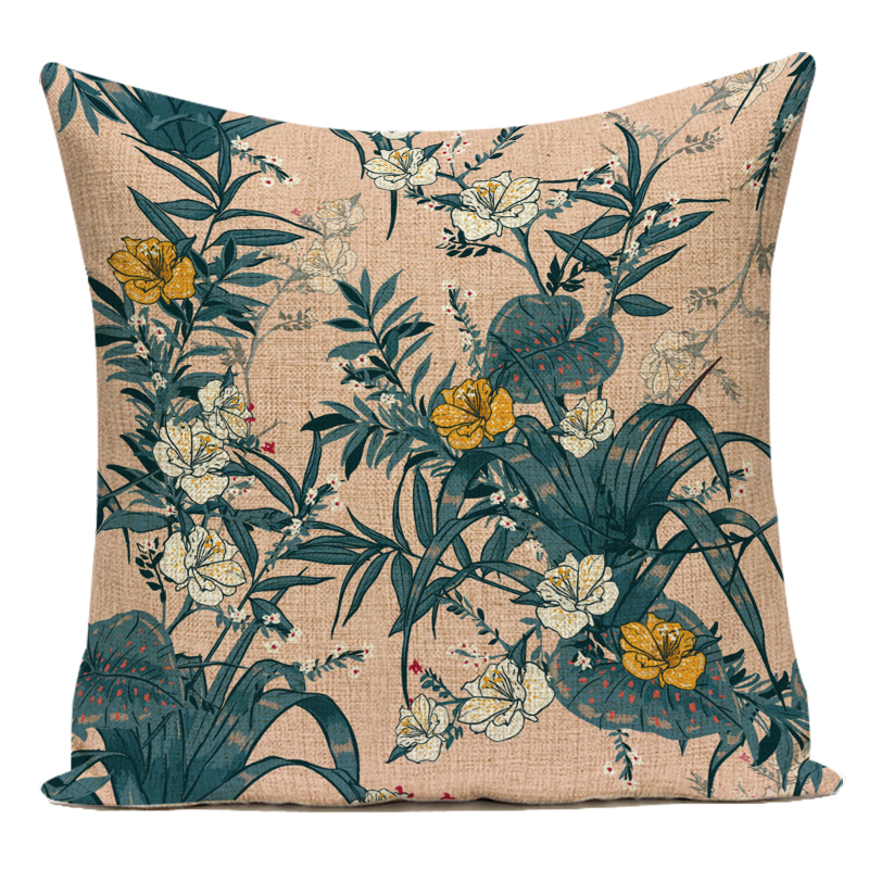 Dekorative Kissen Fall Pflanze Blume Sofa Hause Kissen Kissen Abdeckung für Wohnzimmer Almofadas Hause Dekoration – Detail 7