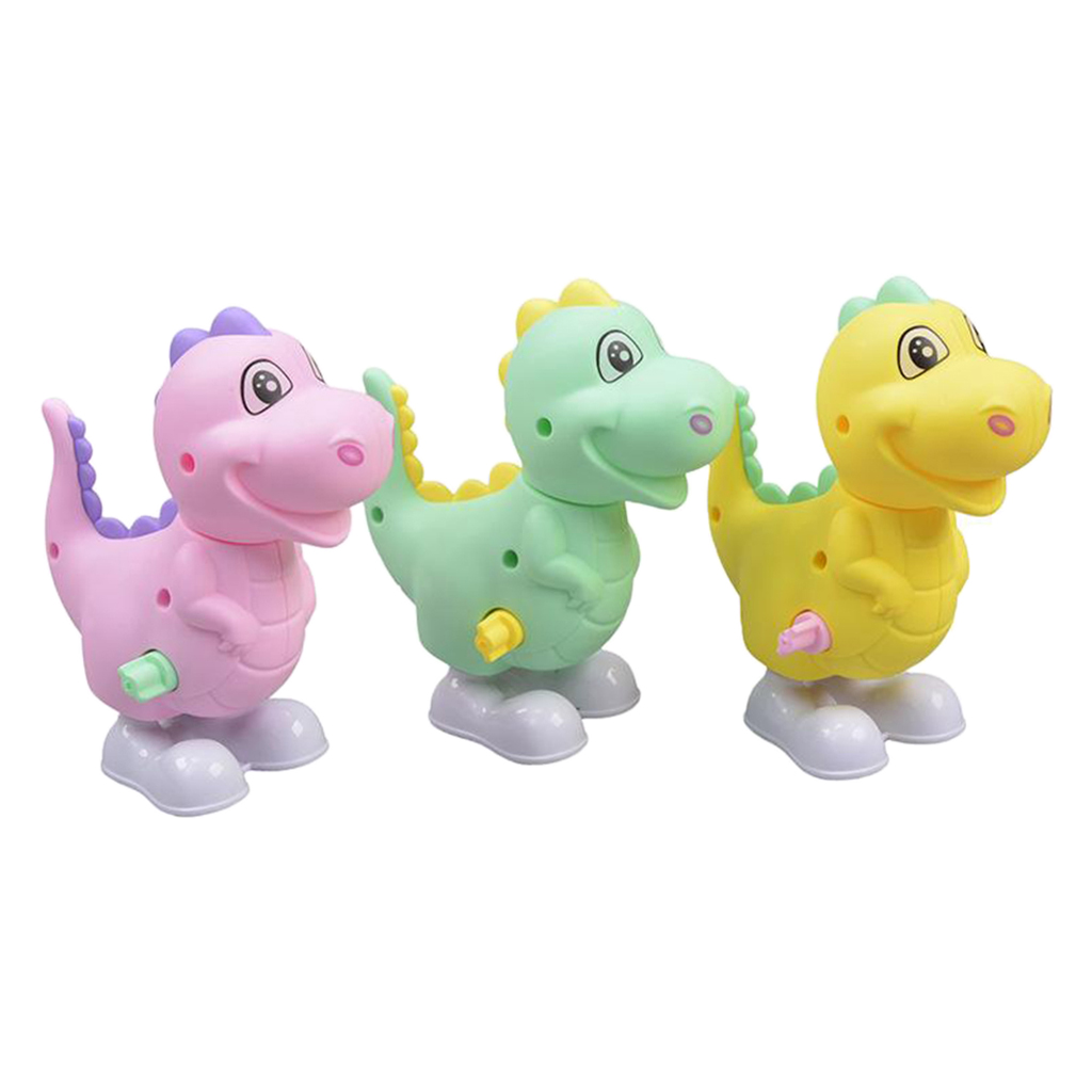 3 Pieces Wind Up Dinosaur Toys Mini Educational Toy for Toddler Birthday