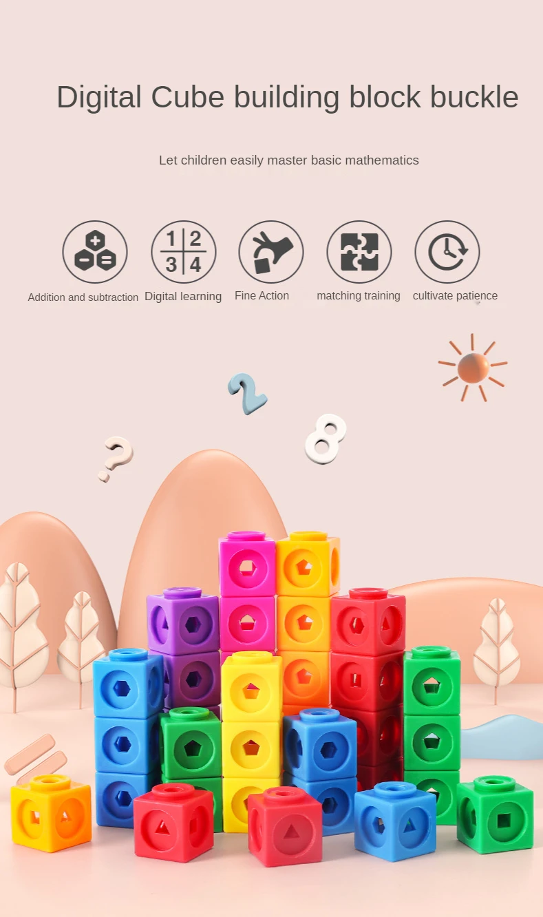 & La magia Negozio di Giocattoli Bambini nidificazione & impilamento blocchi colorati Set con i numeri 