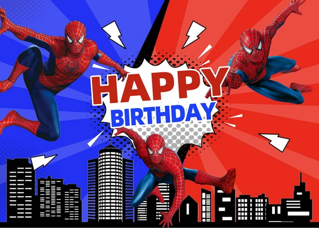 Spiderman Birthday Party Decorations | Spiderman Birthday Background -  Disney - Aliexpress