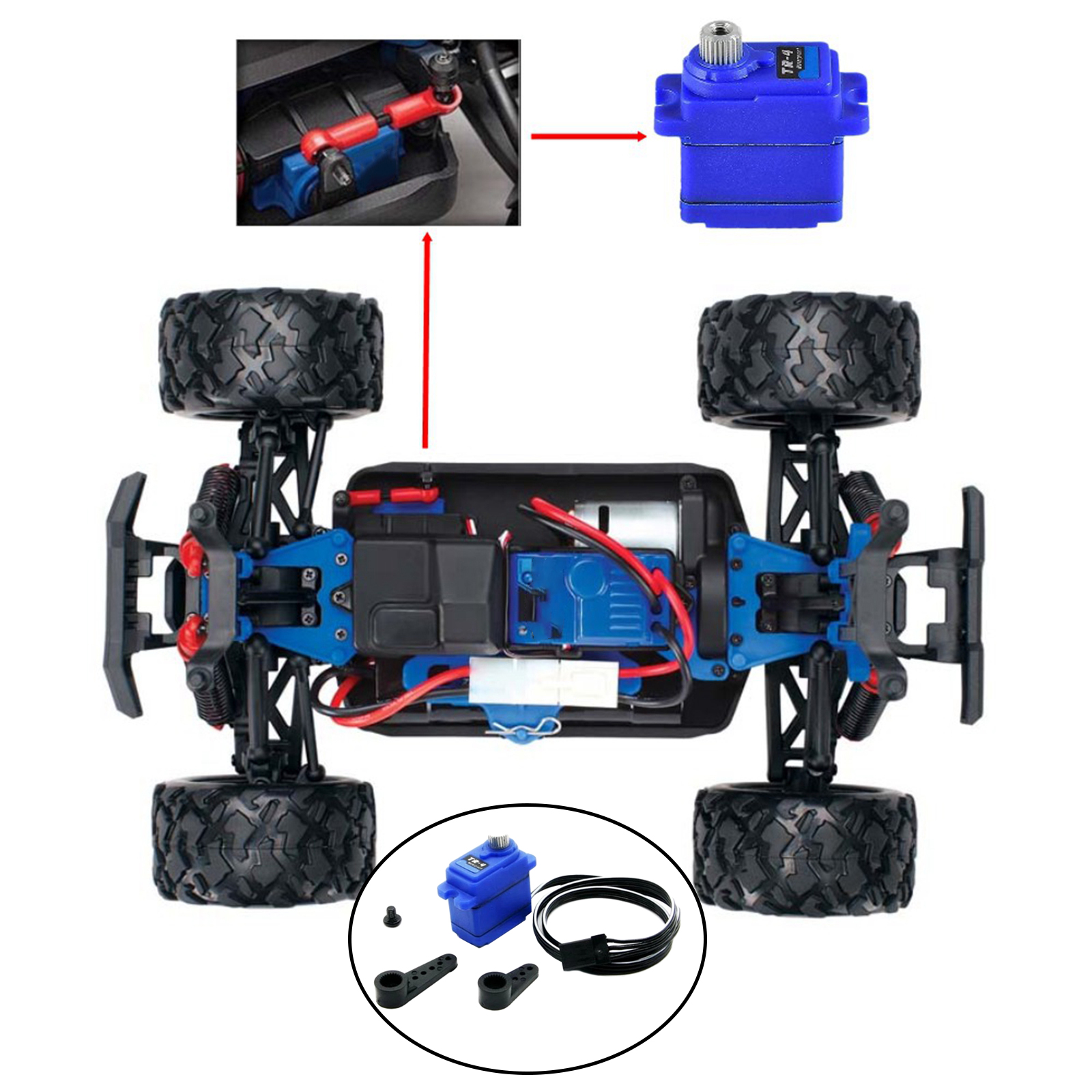 Waterproof RC Car Servo Motor Digital Servo 1/18 Scale Spare Parts Hobby Vehicles Model Modification Accessory