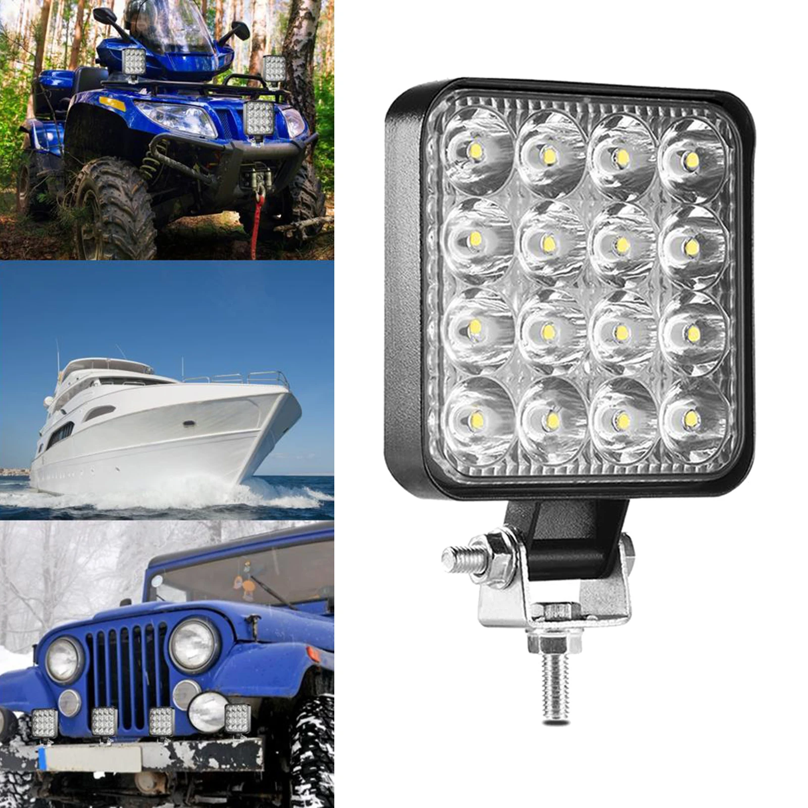 Led Light Bar 48W Led Bar Square Spotlight Off road LED Work Light 12V For Car Truck 4x4 Car SUV ATV Tractor Truck