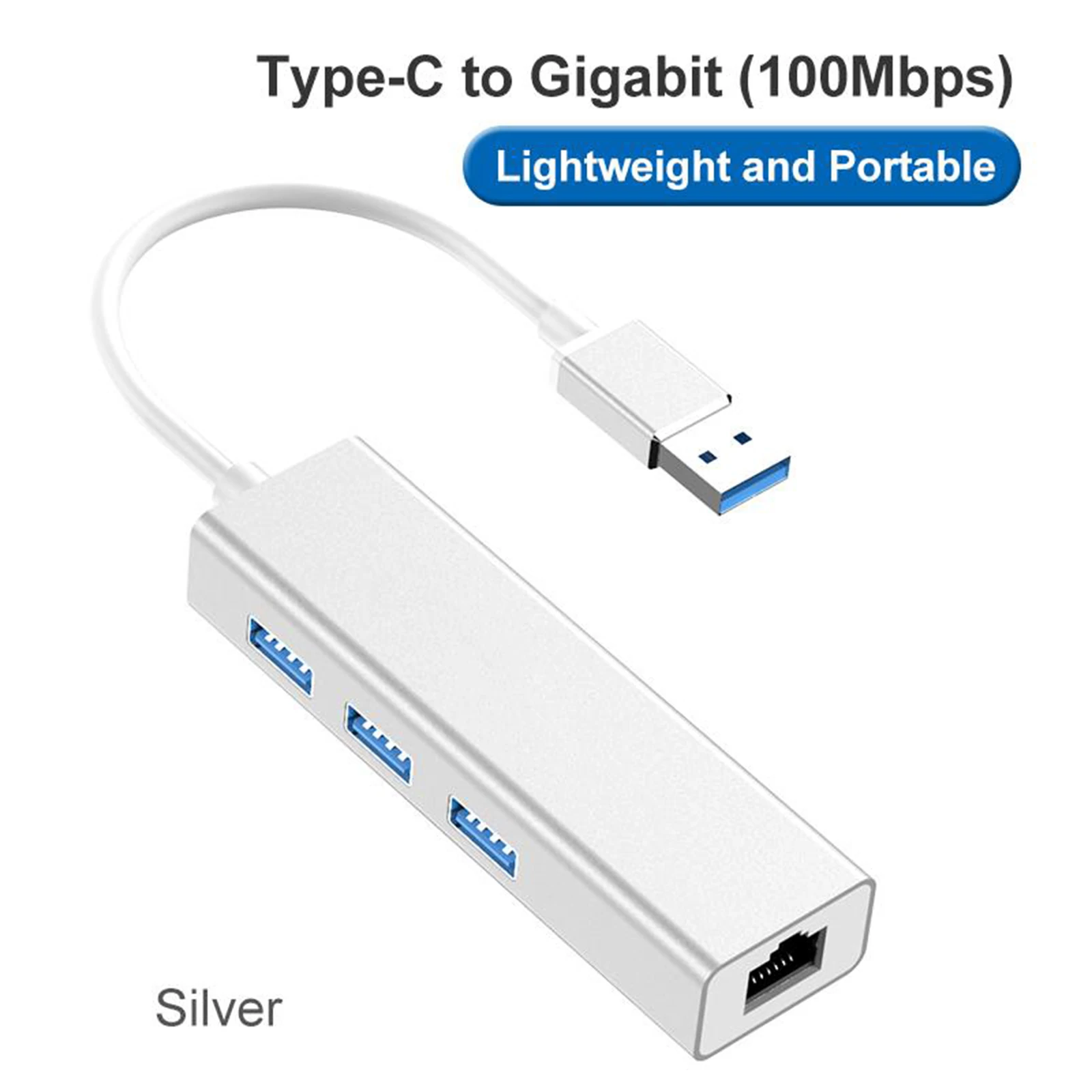 3 Port USB 3.0 Hub with Ethernet Supporting  10 / 100Mbps for IMac Tablet