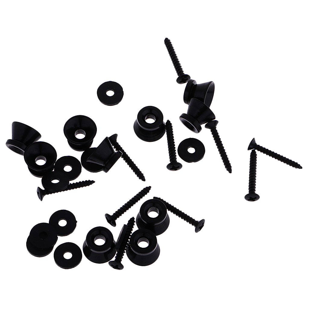 10x Strap Button Lock Pin for Guitar/Ukulele/Bass Accs w/ Screw Replacement