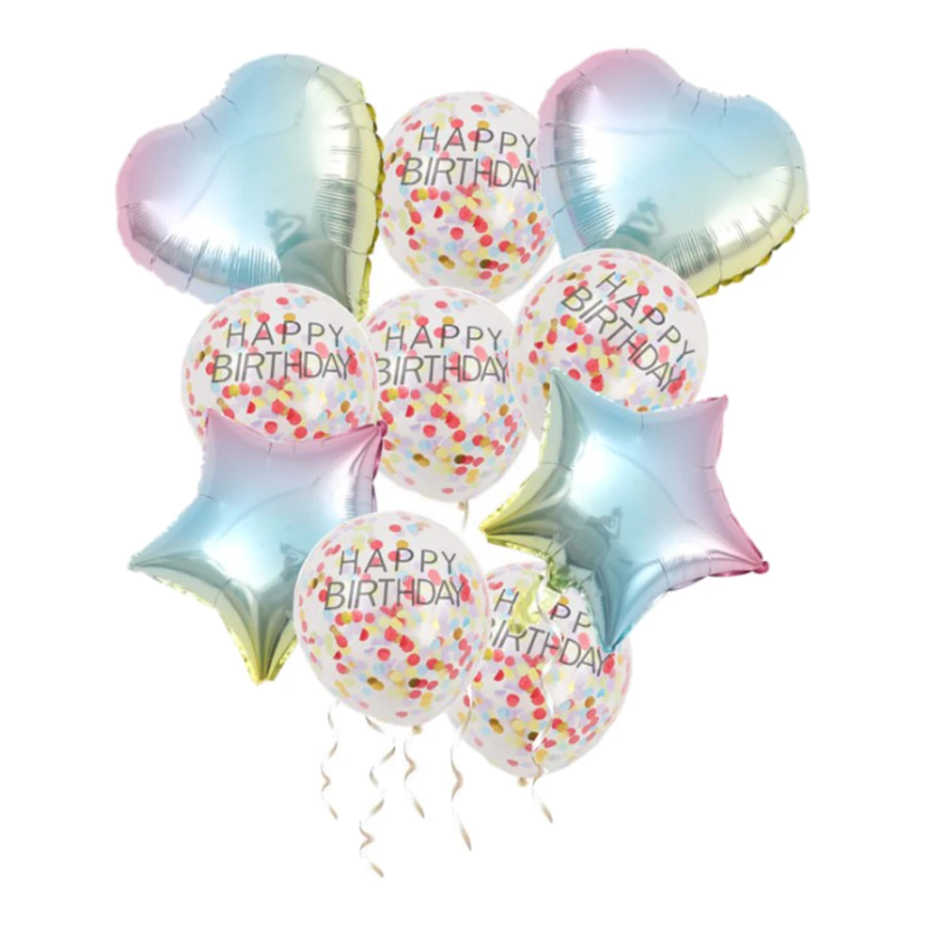 10Pcs Confetti Latex Balloons Colorful Balloons Party Birthday Wedding Decor