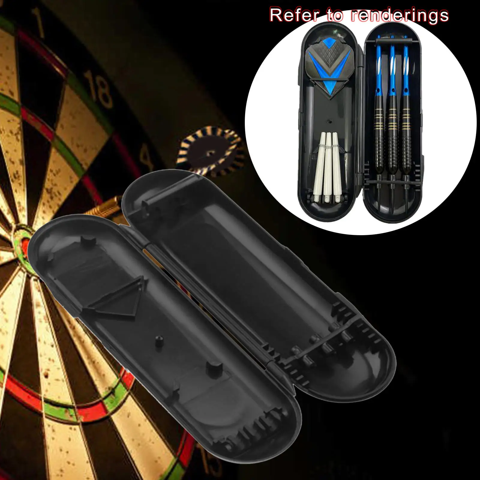 1X plastic dart box case with locks portable darts accessories 5 colors new. 