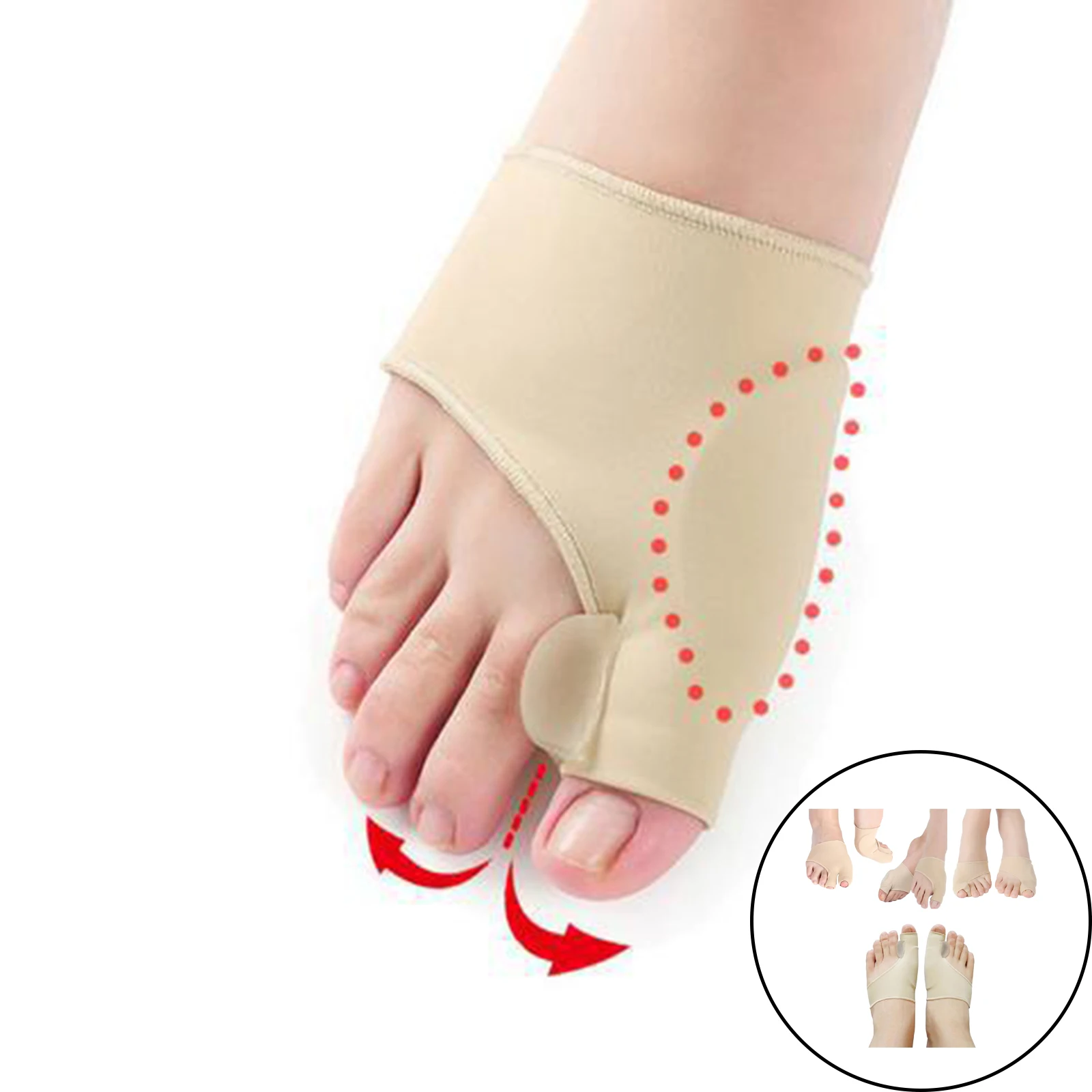 Bunion Corrector Straightener with Gel Toe Separator Spacer Toe Straightener Thumb Adjuster for Big Toe Alignment