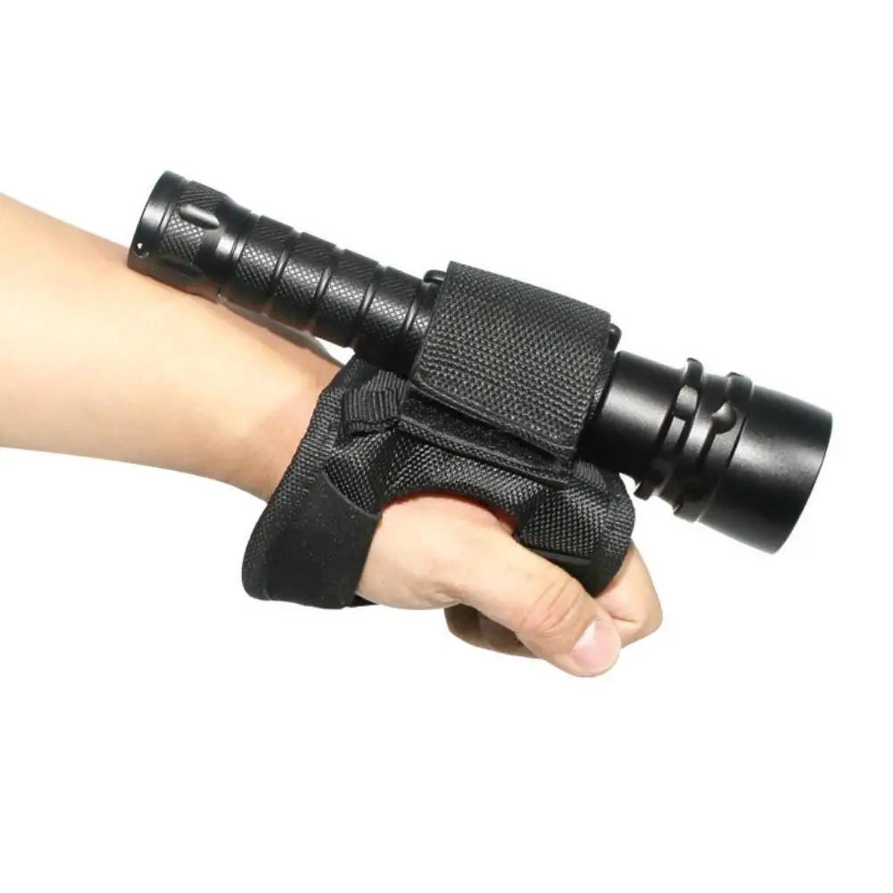 Durable Diving Underwater Flashlight Torch Hand Free Light Holder Glove 