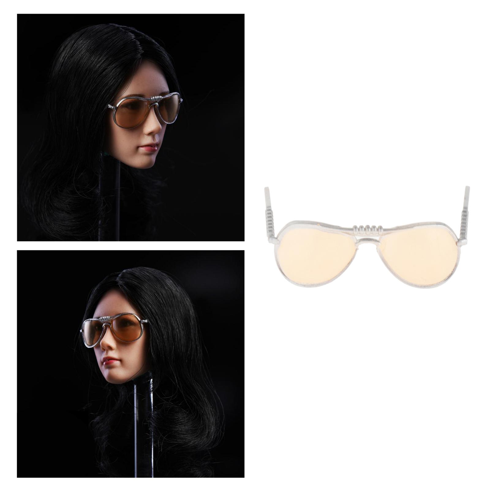 1:6 Scale Round Sunglasses Alloy Frame for 12'' Action Figure Male & Female