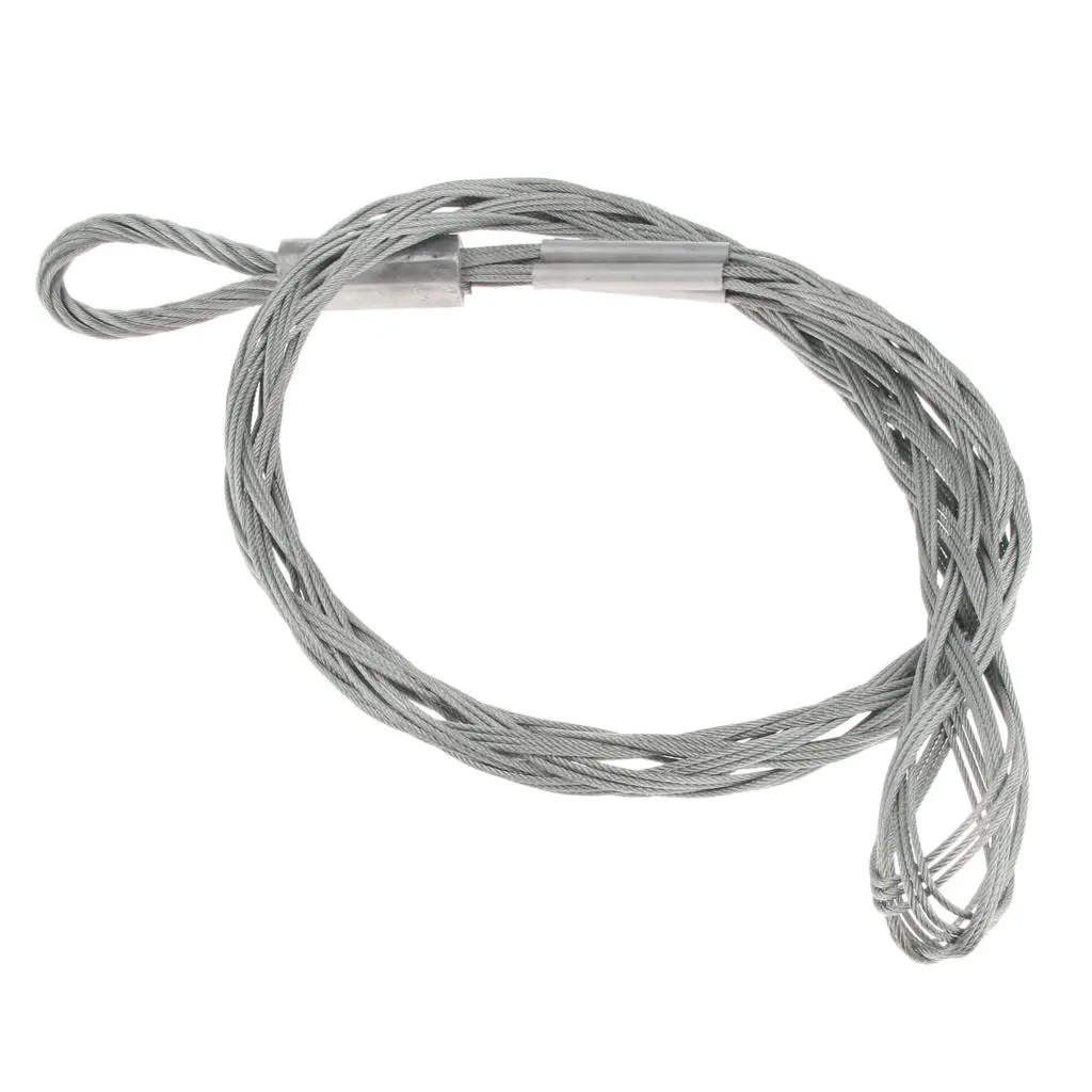 3.9 Feet Cable Wire Mesh Pulling Grip For 1-2inch Diameter Insulated Wire, Flexible Eye