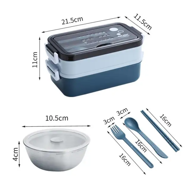 Divided Lunch Box Sealed Large Capacity Leak-proof Filled With Water  Stainless Steel Airtight Lunch Storage Container for Home