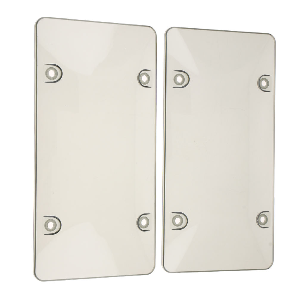 2 Pieces License Plate Frames Convex Surface Cover UV Protection Shield