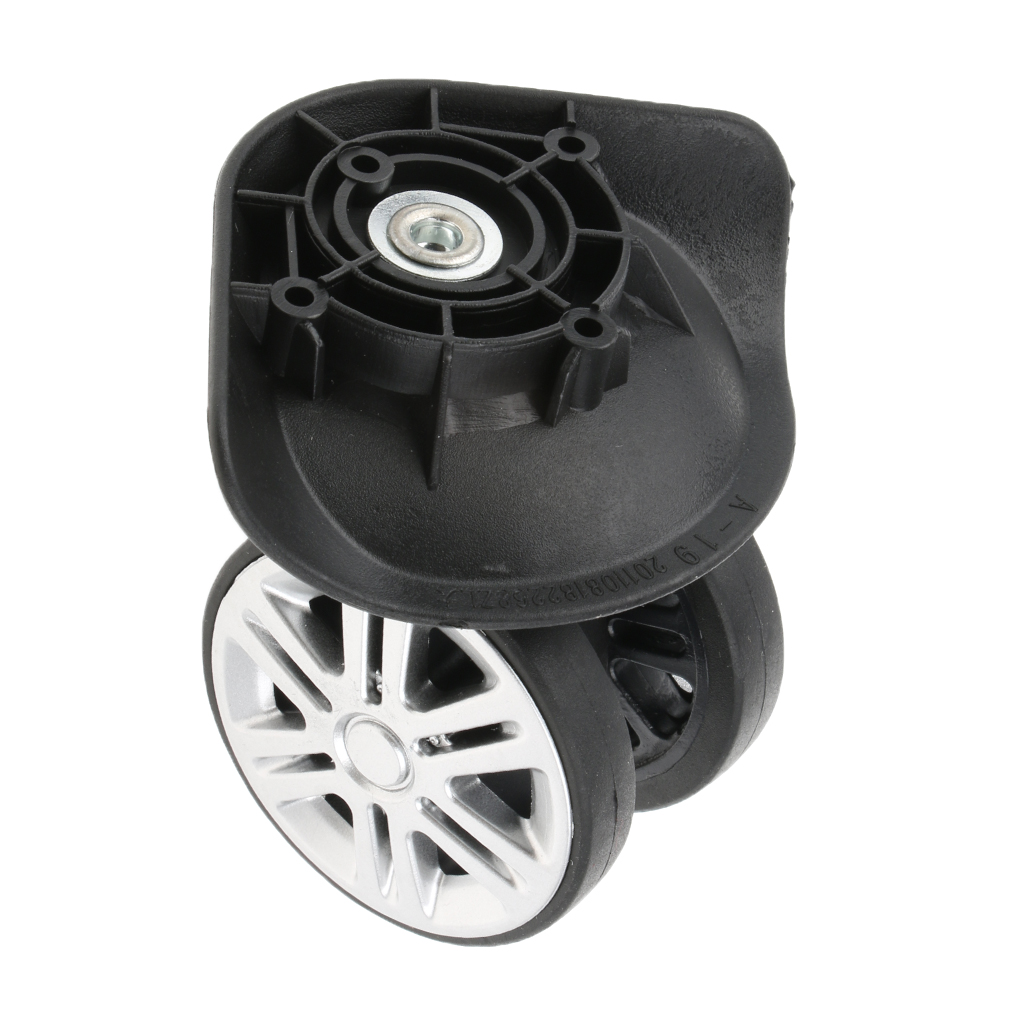 2 x Suitcase Luggage Trolley Dual Roller Mute Wheels Replacement Casters A19