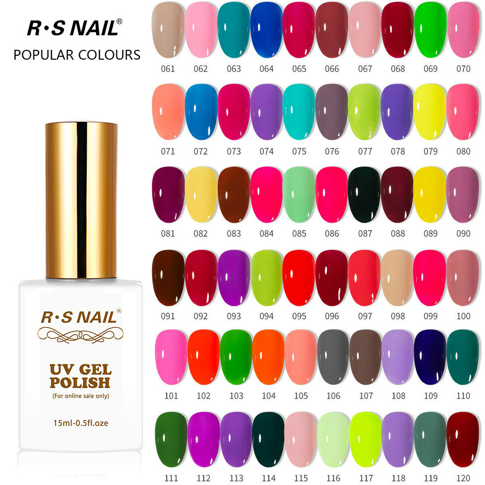 Best of RS NAIL UV LED Nail Supplies 15ml Nail Gel Polish 308 Colors Gel Varnish #061-120 Color Gel Lacquer Of Nail Art Gel Polish Reviews & Tips