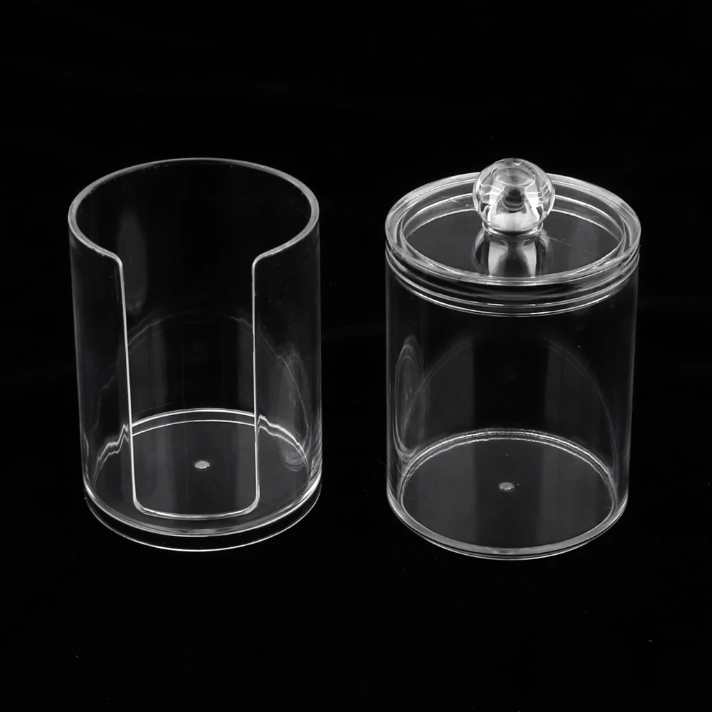 Clear Acrylic Makeup Cotton Pads Organizer, Cotton Balls Swab Holder Case with