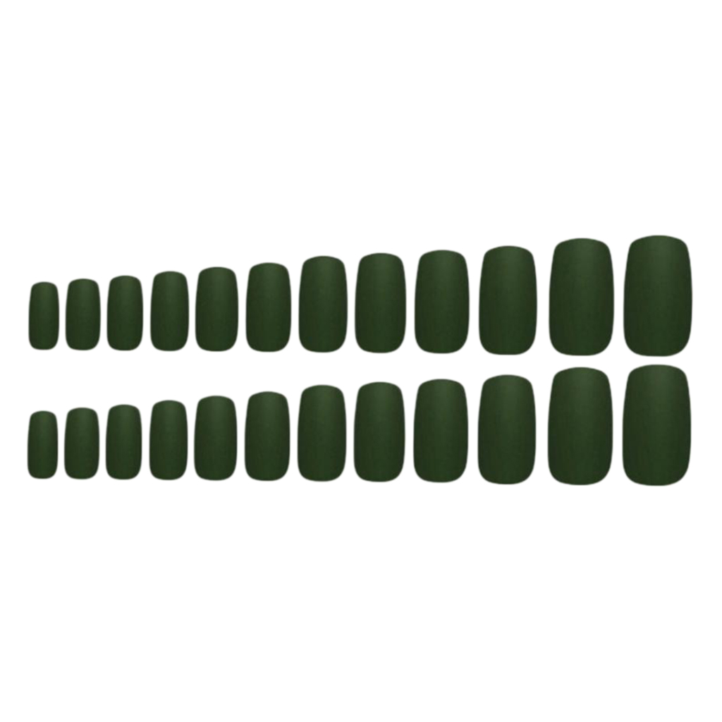 24 Pack Women Square Long Coffin Frosted False Fake Art Tips For Party Daily