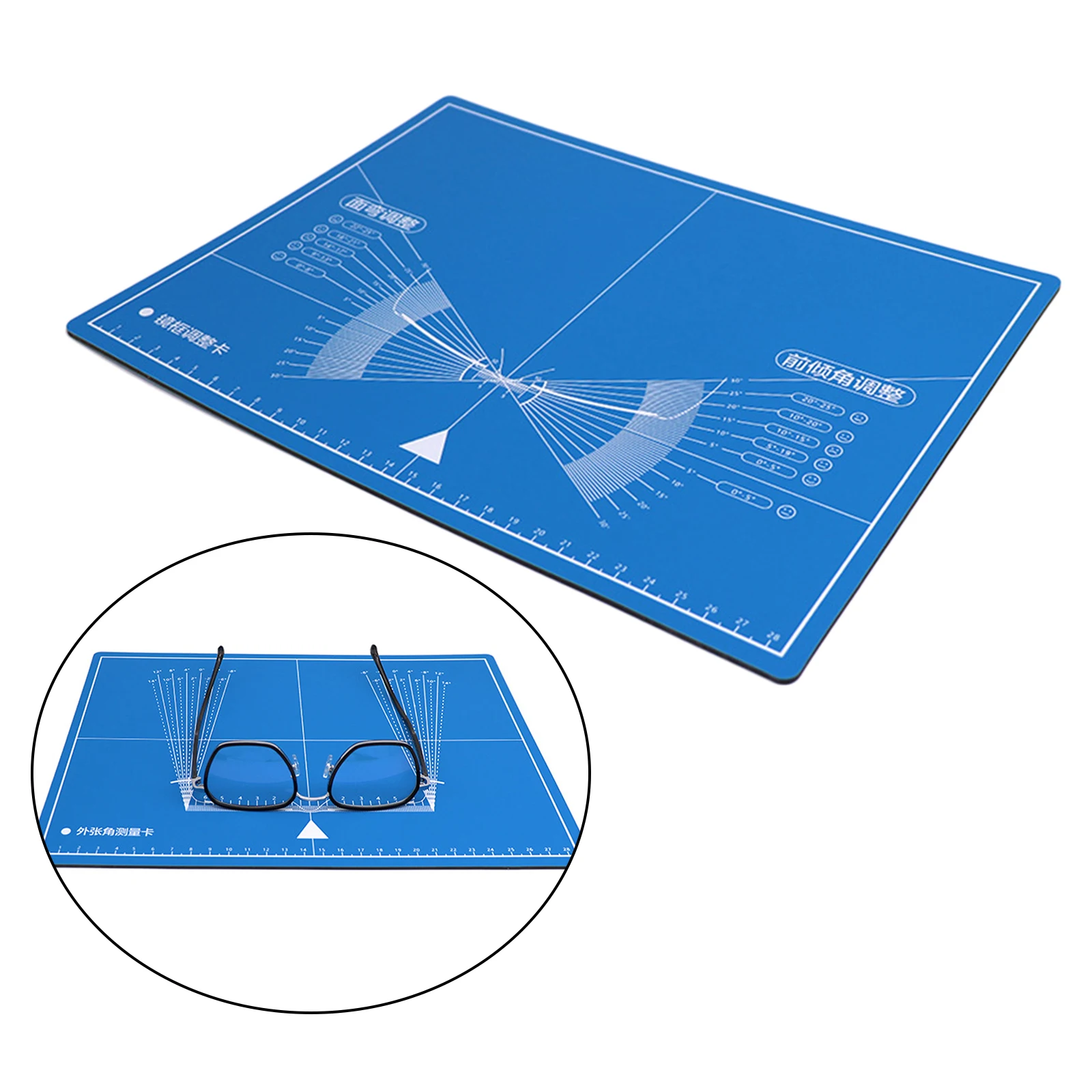 Double-sided Glasses Frame Adjustment Progressive Test Card External Opening Angle Measurement Repair for Optical Shop