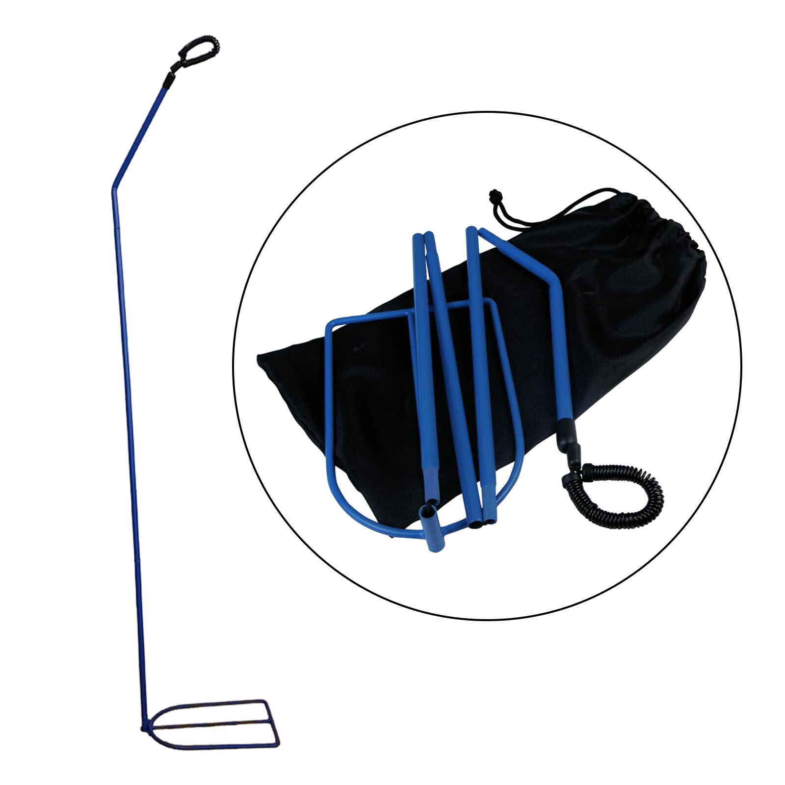 Cpap Hose Tube Holder Eliminate Tangles For Health Healthcare Compact Design Collapsible Portable Blue