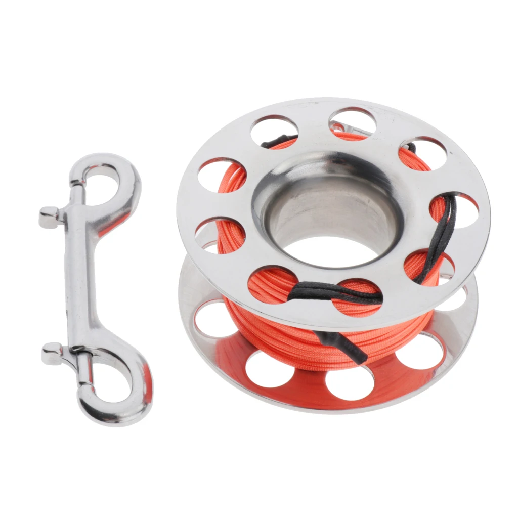 Scuba Diving Finger Spool, Lightweight Stainless Steel Dive Reel, Double Ended