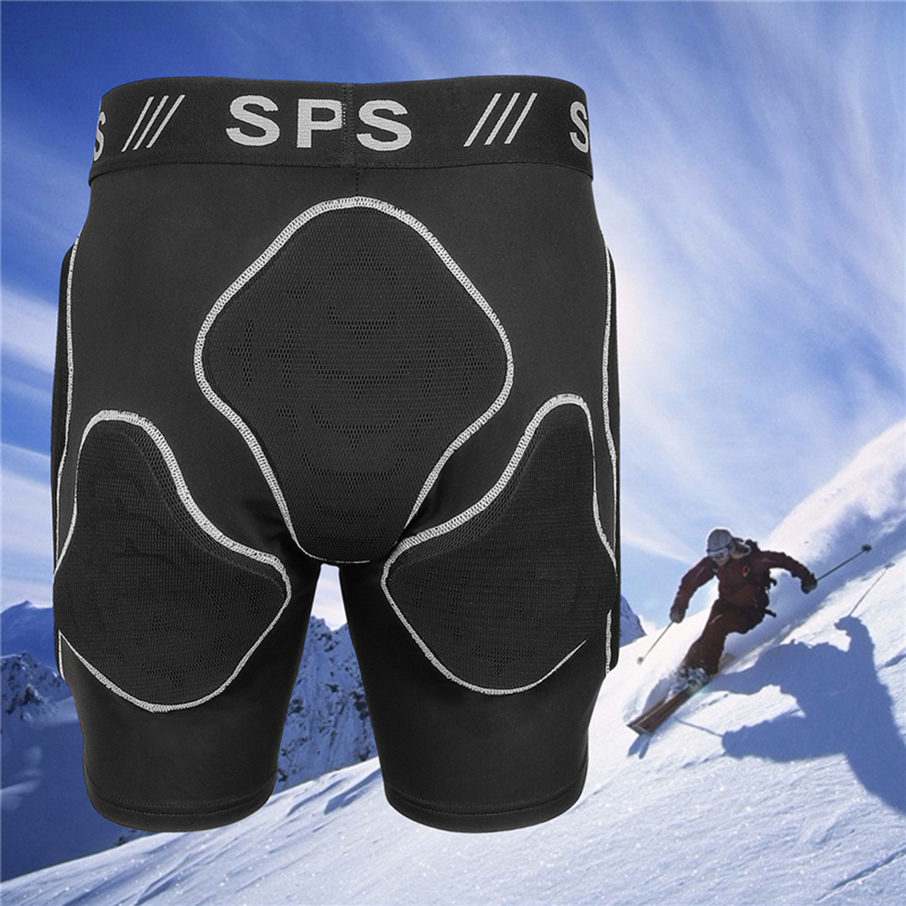 Padded Shorts Protective Hip for Ski Skate Snowboard,Butt Breathable Lightweight Gear Shorts for Women Men - 4 Sizes