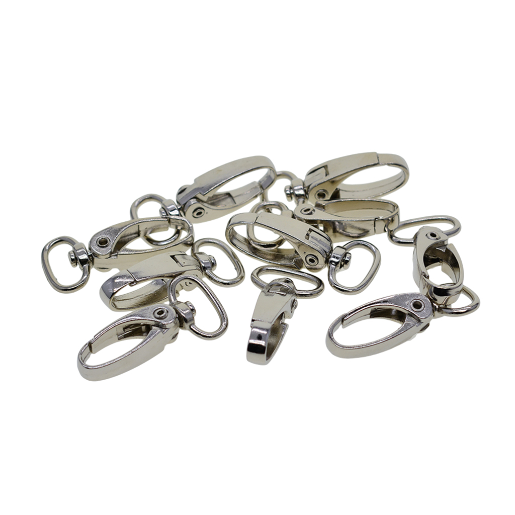 10 Lanyard Hook Swivel Snap Lobster Clasp Clip Keychain Split Key Rings Swivel Clasps Lanyard Snap Hook Metal Clasp Lobster Clip