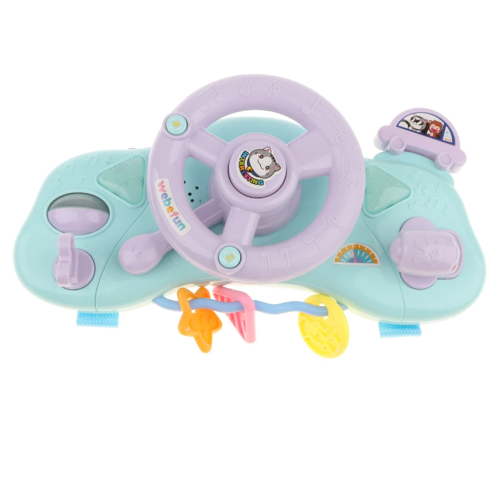 Baby Electronic Musical Driver Steering Wheel Toys with Music & Light for