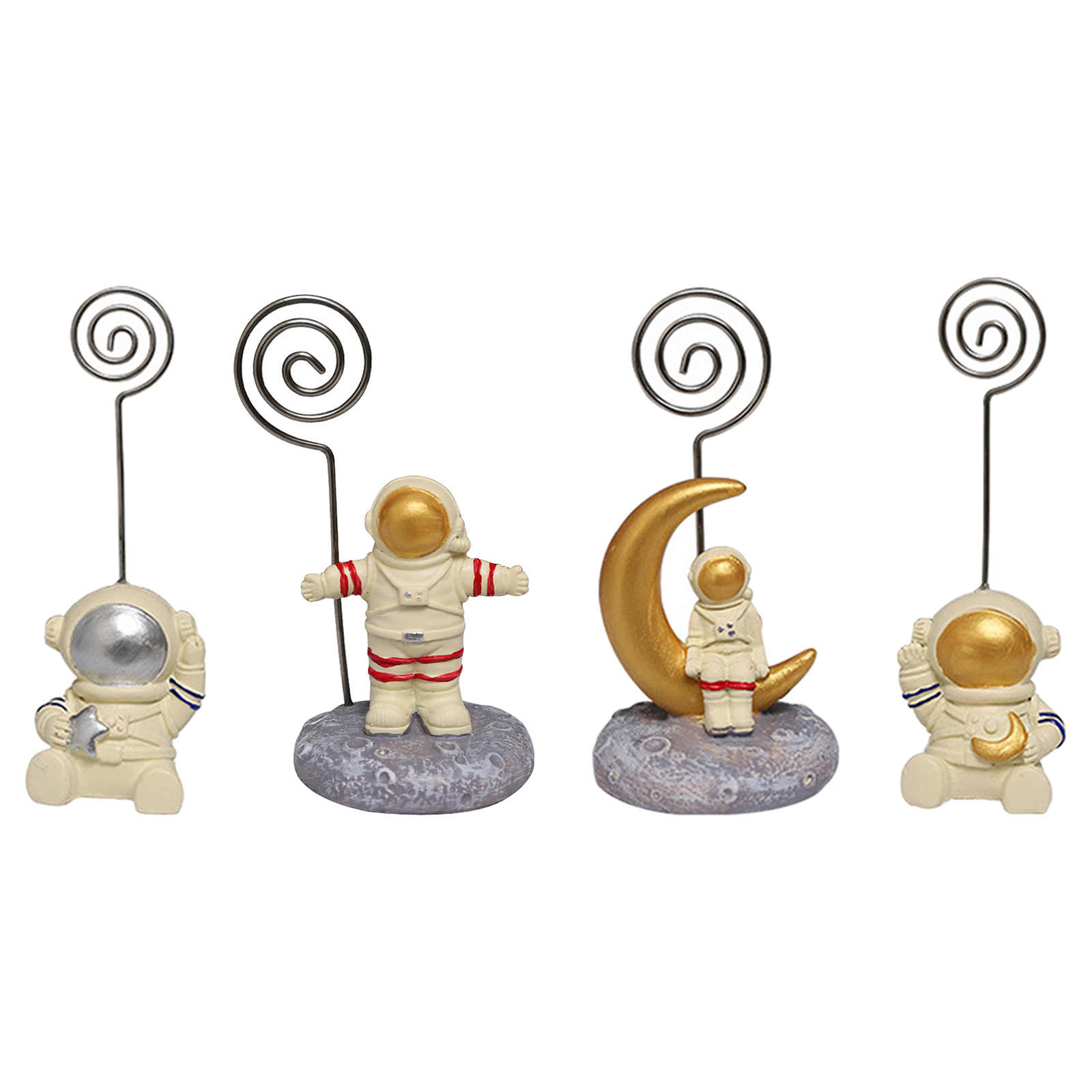 Memo Folder Desktop Decoration Creative Astronaut Shape Number Holder Card Holders for Office Branch