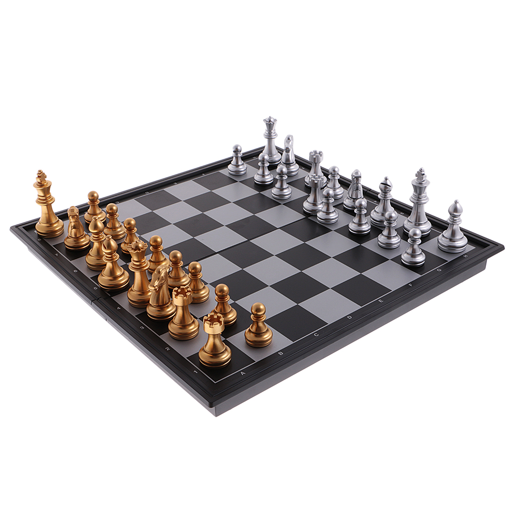 HIPS  Gold And Silver Folding International Chess Classic Game Set Children
