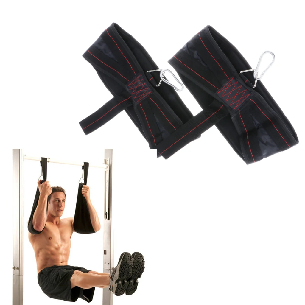 Ab Slings Abdominal Straps Crunch Weight Lifting Door Hanging ECLIPSE BLACK 