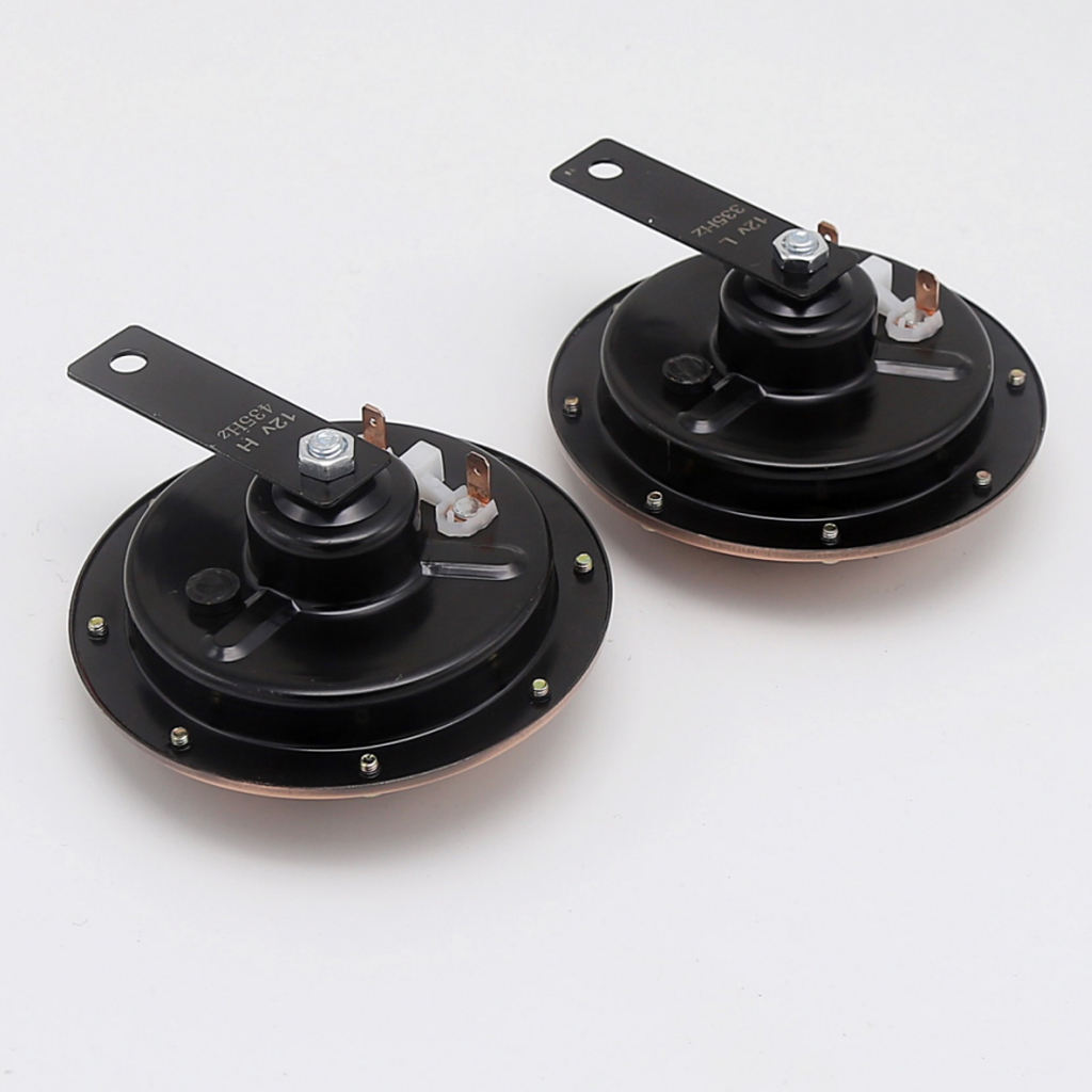 Car Motorcycle Siren Dual  Electric Pump Loud Air Horn 335HZ 110DB Black