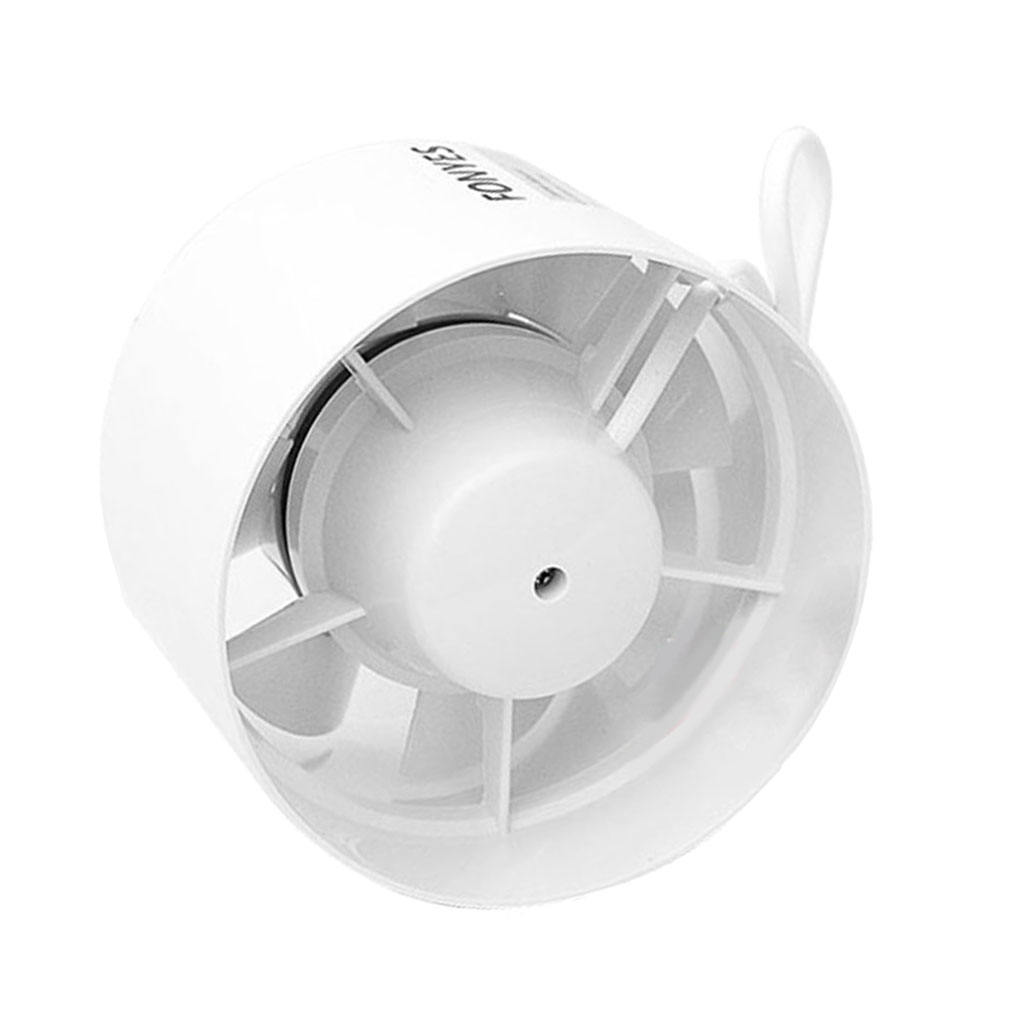Quiet 4 inch Inline for Duct Booster Fan 100 CFM Air Intake Blower Ventilation Exhaust Vent, 14W, White