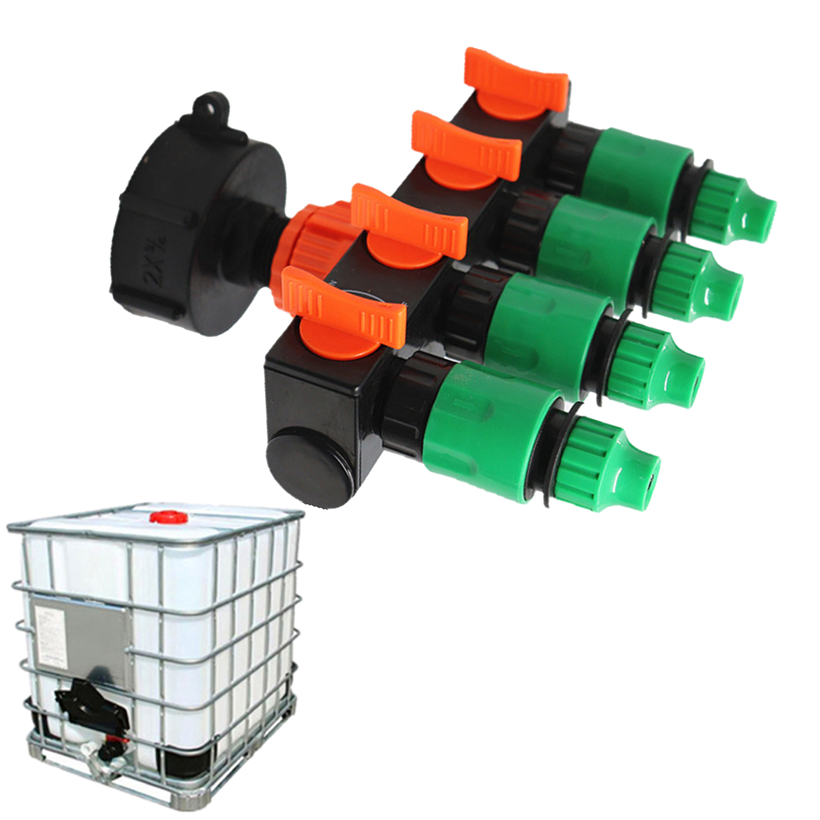 IBC Tank Adapter, Water Oil Container Coarse Thread Drain Valves Adapter, For IBC Barrel Drums Faucet Accessory