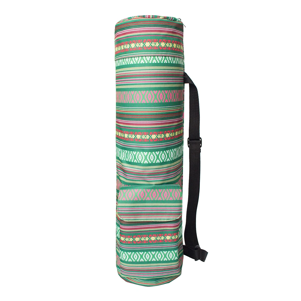 Large Yoga Mat Tote Bag, Yoga Carrier Shoulder Strap Bag with Pockets for Mobile Phone, Keys and More