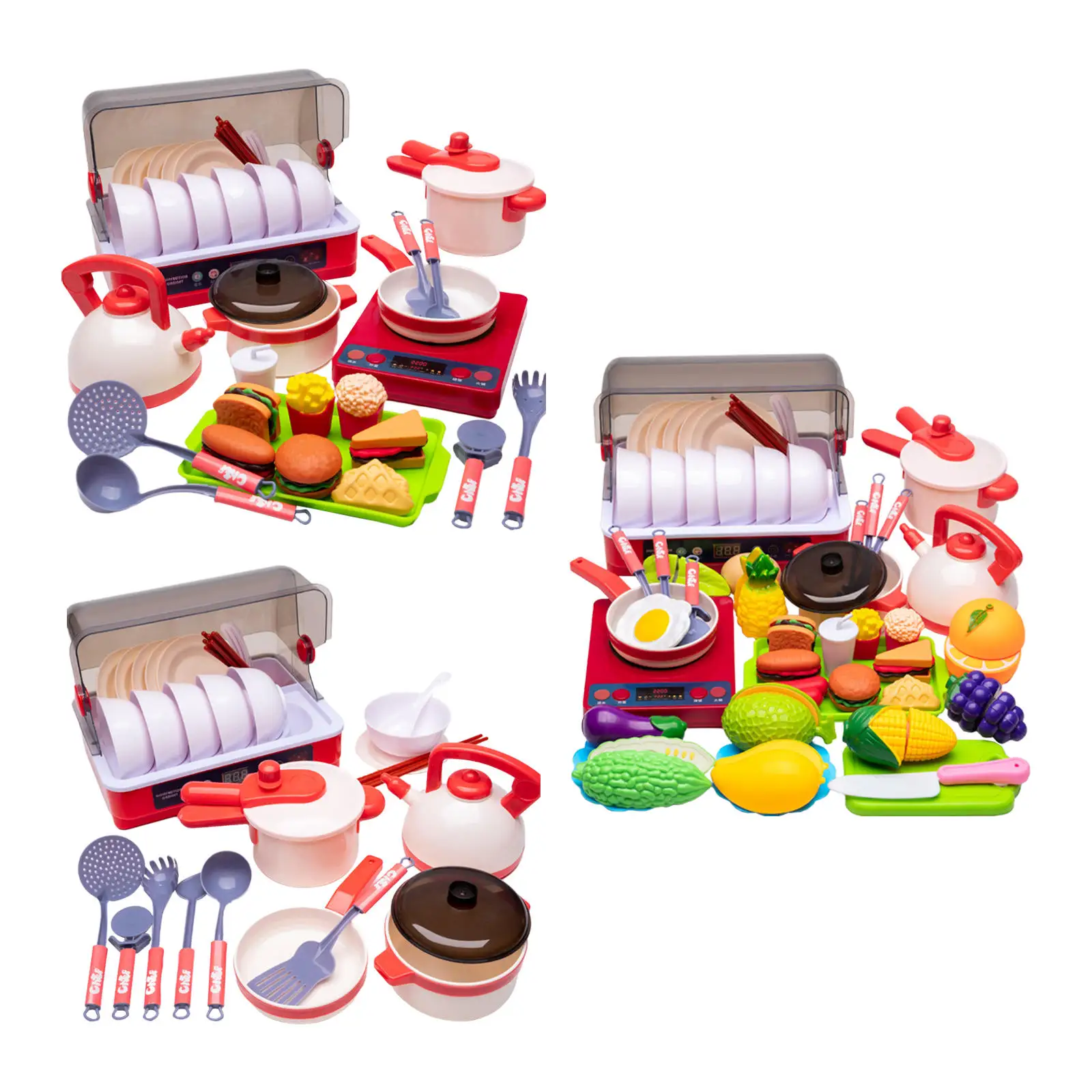Children Kitchen Pretend Play Set Accessories Pots Pans Utensils Cookware Cooking Toy for Girls Boys Toddler Kids Birthday Gifts