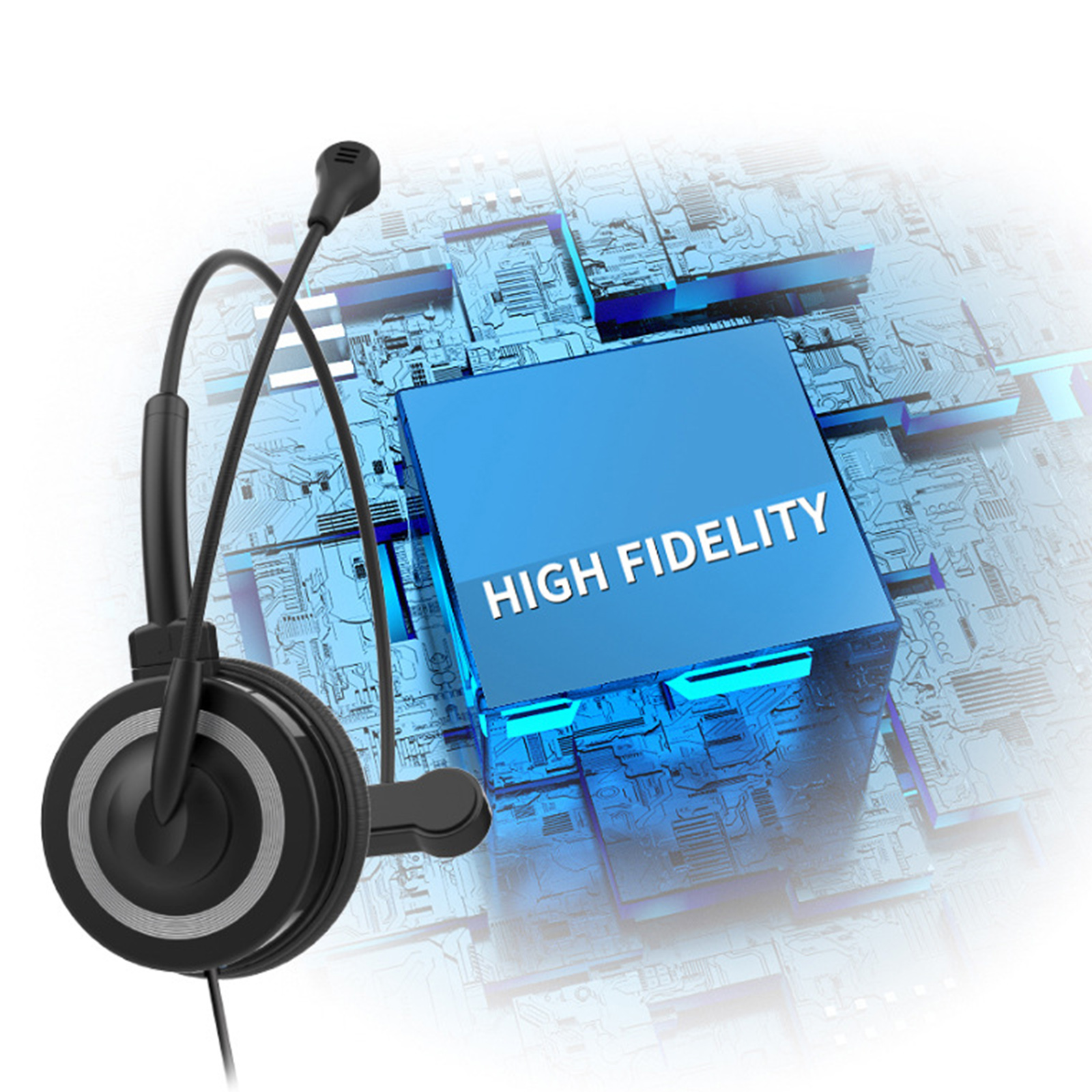 3.5mm Wired Headphone Audio Controls for School Office Classroom Call Center